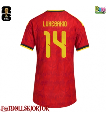 Belgien Dodi Lukebakio #14 Hemmatröja Dam VM 2026 Kortärmad